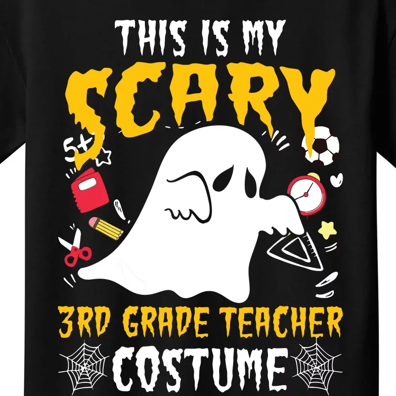 This Is My Scary Third Grade Costume Teacher Halloween Kids T-Shirt