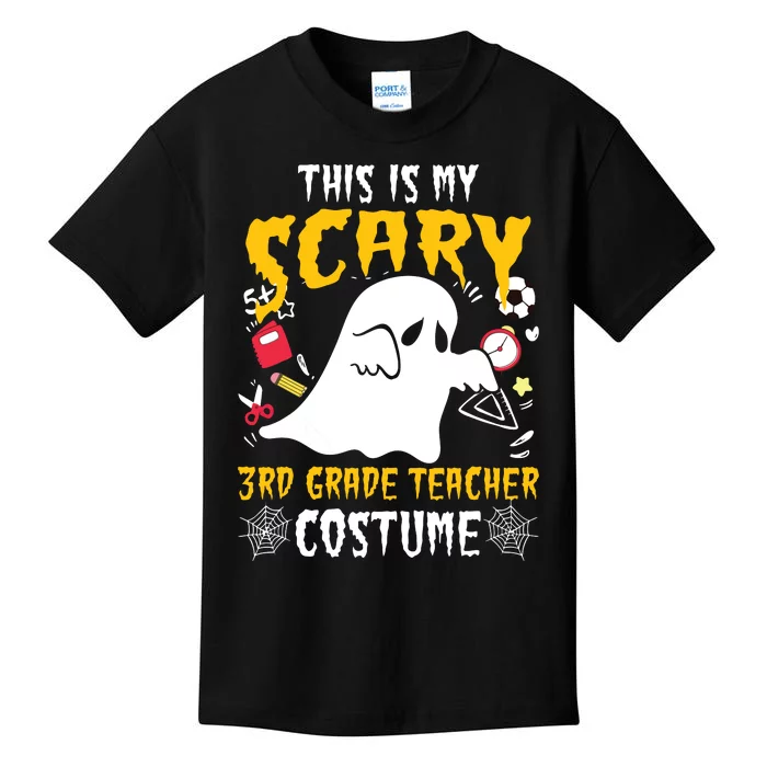 This Is My Scary Third Grade Costume Teacher Halloween Kids T-Shirt