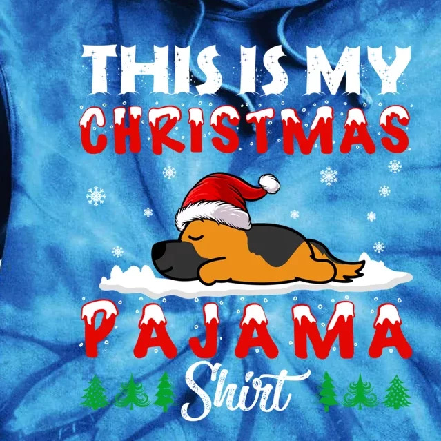 This Is My Christmas Pajama Ger Shepherd Dog Funny Xmas Cute Gift Tie Dye Hoodie