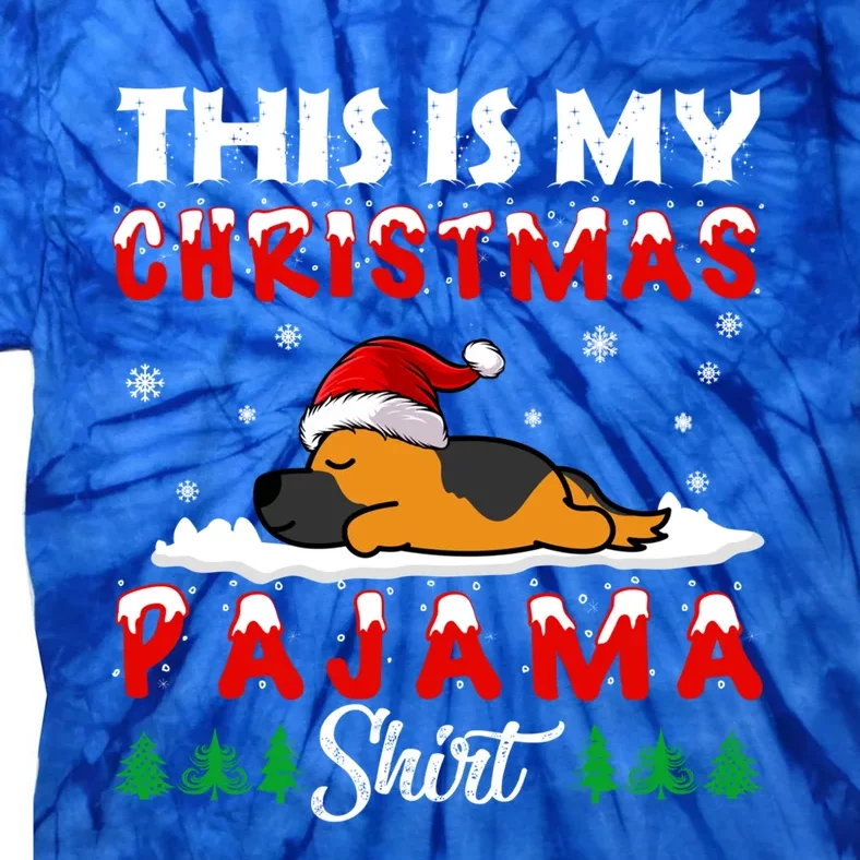 This Is My Christmas Pajama Ger Shepherd Dog Funny Xmas Cute Gift Tie-Dye T-Shirt