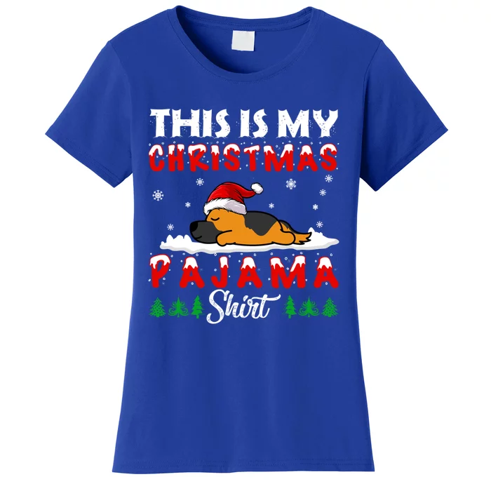 This Is My Christmas Pajama Ger Shepherd Dog Funny Xmas Cute Gift Women's T-Shirt