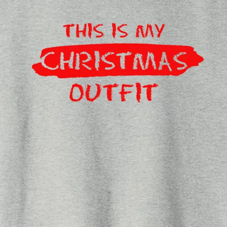 This Is My Christmas Outfit New Year Christmas Tree Gift Great Gift Women's Crop Top Tee