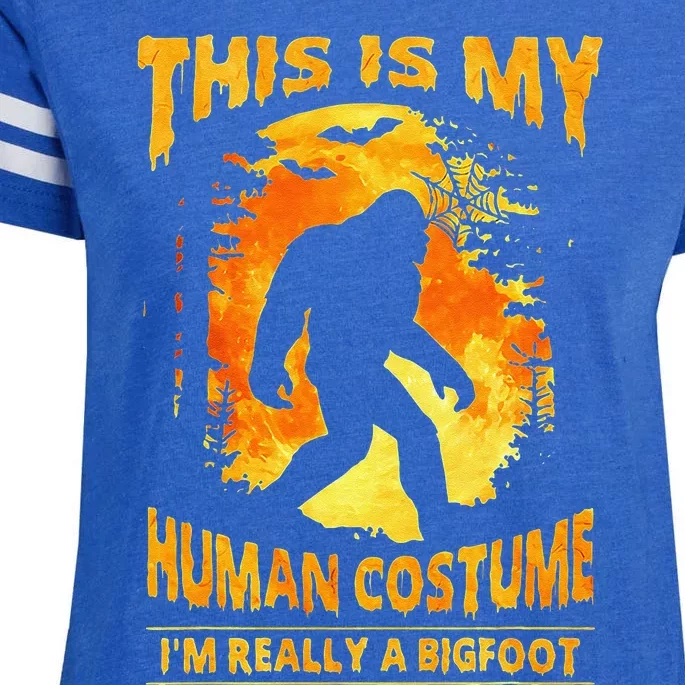 This Is My Human Costume Im Really A Bigfoot HalloweenCute Gift Enza Ladies Jersey Football T-Shirt