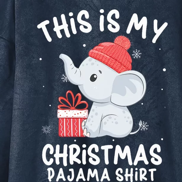 This Is My Christmas Pajama  Baby Elephant Hat Xmas Hooded Wearable Blanket