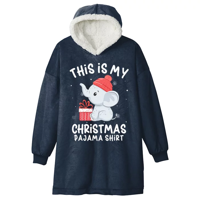 This Is My Christmas Pajama  Baby Elephant Hat Xmas Hooded Wearable Blanket