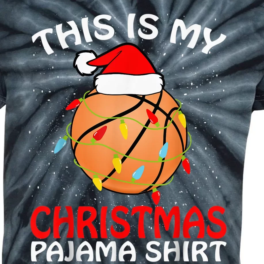 This Is My Christmas Pajama Basketball Christmas Xmas Kids Tie-Dye T-Shirt