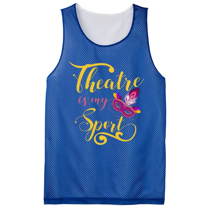 Theatre Is My Sport Musical Gift Funny And Cute Acting Theater Actor Gift Mesh Reversible Basketball Jersey Tank