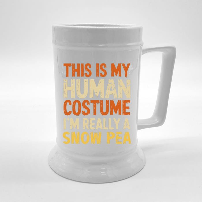 This Is My Human Im Really A Snow Pea Halloween Front & Back Beer Stein