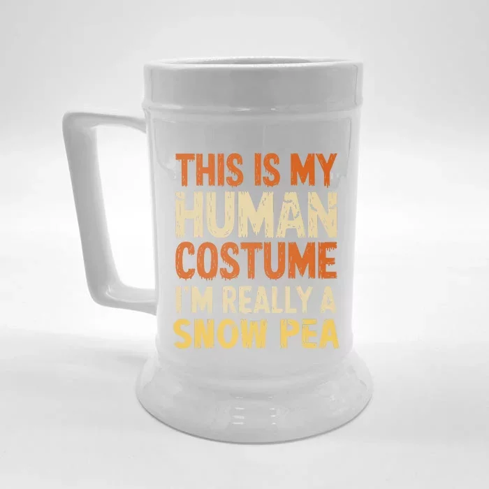 This Is My Human Im Really A Snow Pea Halloween Front & Back Beer Stein