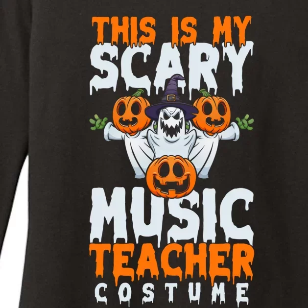 This Is My Scary Music Teacher Costume Gift Womens CVC Long Sleeve Shirt