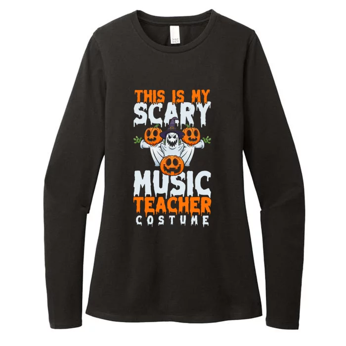 This Is My Scary Music Teacher Costume Gift Womens CVC Long Sleeve Shirt