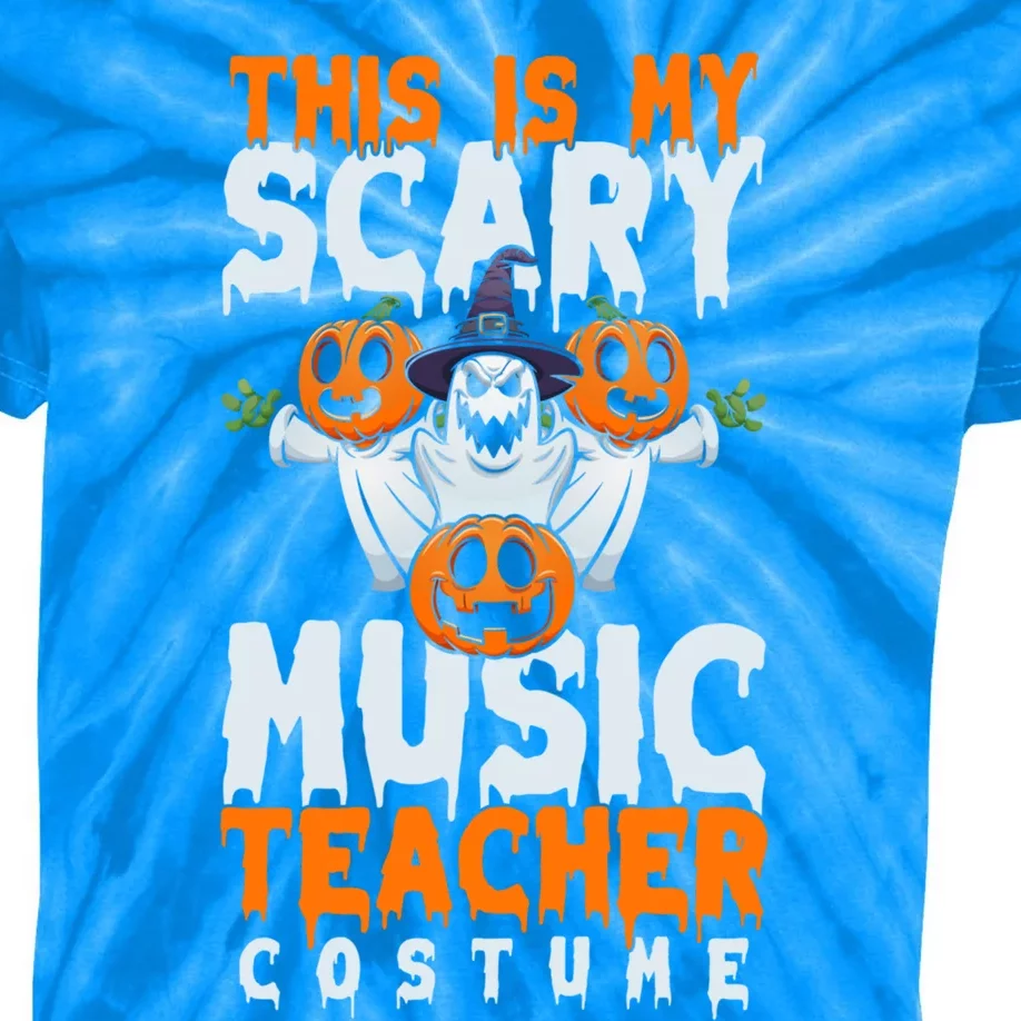 This Is My Scary Music Teacher Costume Gift Kids Tie-Dye T-Shirt