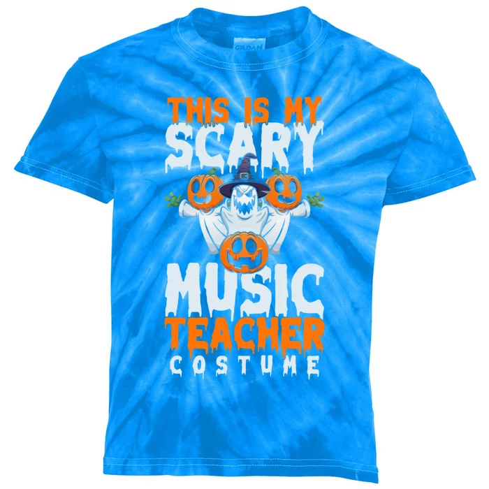 This Is My Scary Music Teacher Costume Gift Kids Tie-Dye T-Shirt