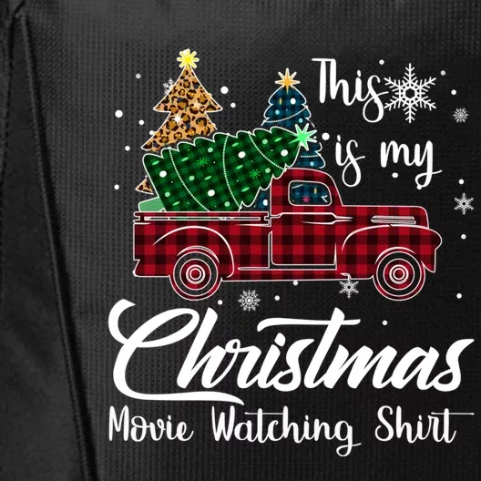 This Is My Christmas Movie Watching Cool Gift Tree Truck Plaid Meaningful Gift City Backpack