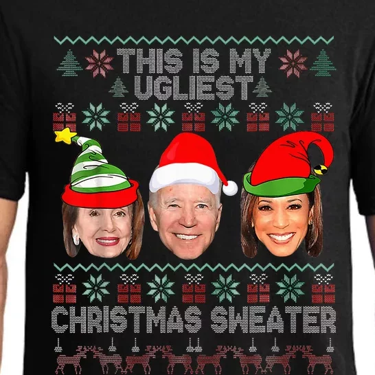 This Is My Ugliest Christmas Anti Biden Sweater Funny Xmas Pajama Set