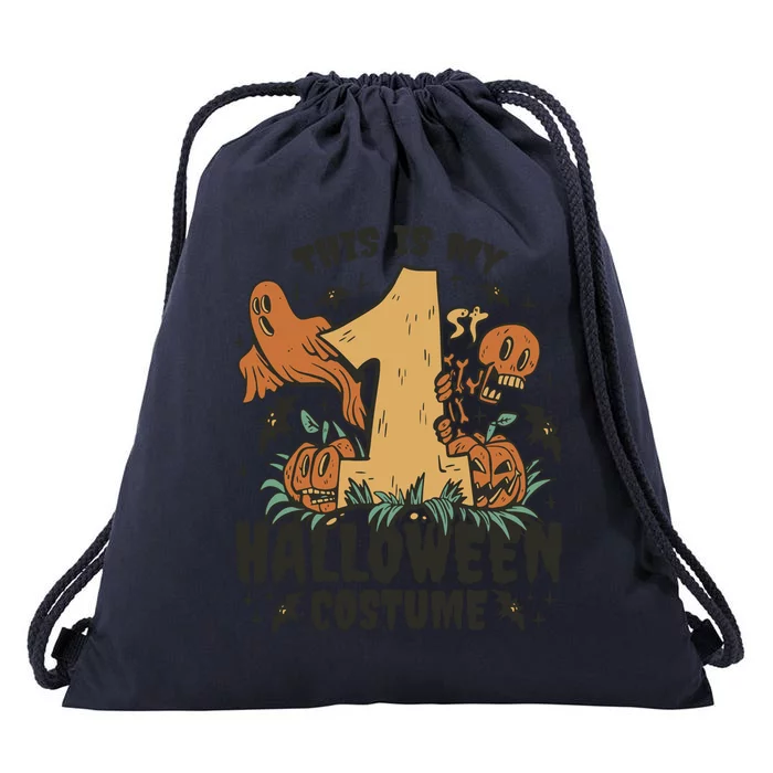 This Is My First Halloween Costume Spooky Drawstring Bag