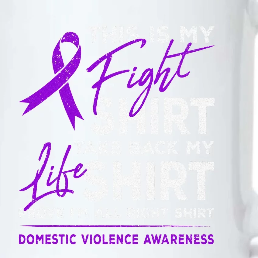 This Is My Fight Domestic Violence Awareness Purple Ribbon Black Color Changing Mug