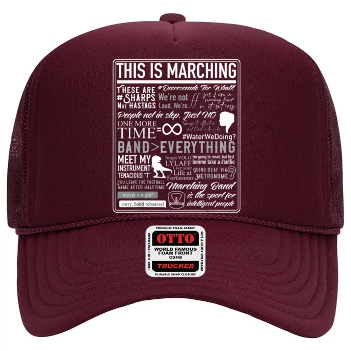 This Is Marching Band Funny Marching Band Sayings Memes High Crown Mesh Trucker Hat