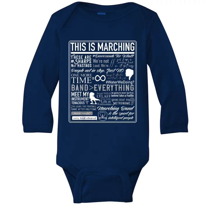 This Is Marching Band Funny Marching Band Sayings Memes Baby Long Sleeve Bodysuit