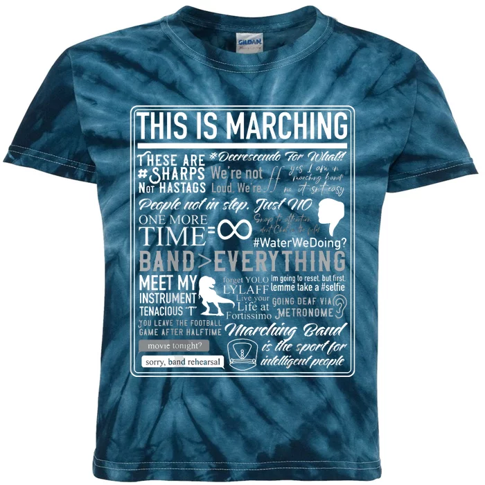 This Is Marching Band Funny Marching Band Sayings Memes Kids Tie-Dye T-Shirt