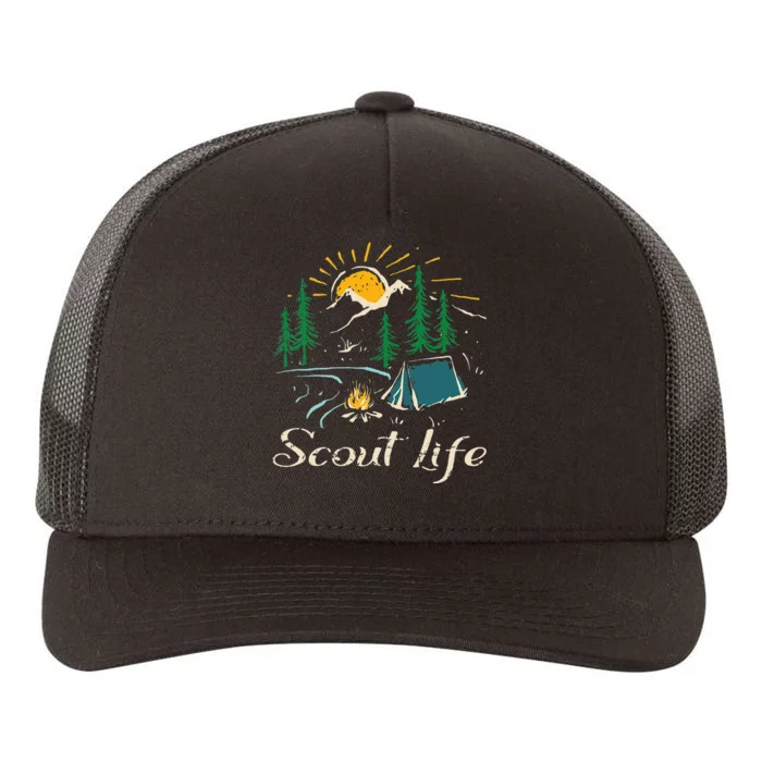 This Is My Camping Happy Camper Scout Life Yupoong Adult 5-Panel Trucker Hat