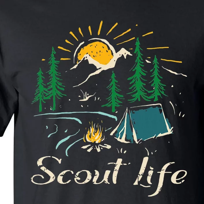 This Is My Camping Happy Camper Scout Life Tall T-Shirt