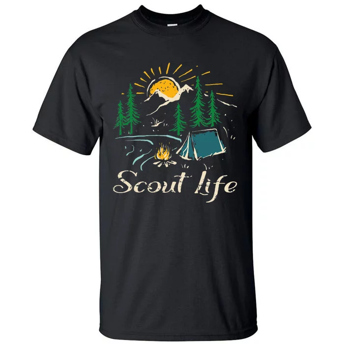 This Is My Camping Happy Camper Scout Life Tall T-Shirt