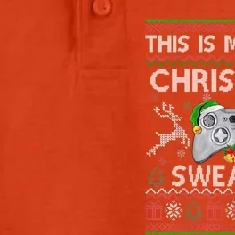 This Is My Christmas Ugly Sweater Santa Gamer Video Game Meaningful Gift Dry Zone Grid Performance Polo