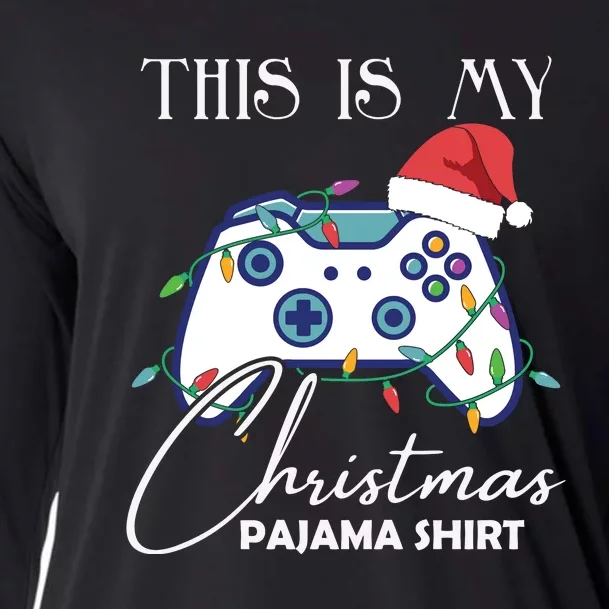 This Is My Christmas Pajama Shirt Funny Gamer Cooling Performance Long Sleeve Crew