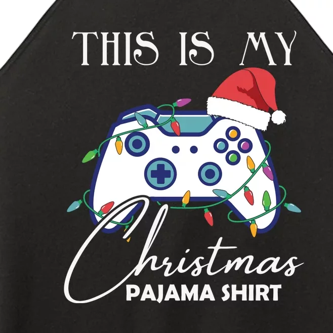 This Is My Christmas Pajama Shirt Funny Gamer Women’s Perfect Tri Rocker Tank