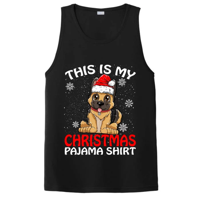 This Is My Christmas Pajama Cute Gift Ger Shepherd Dog Xmas Gift Performance Tank