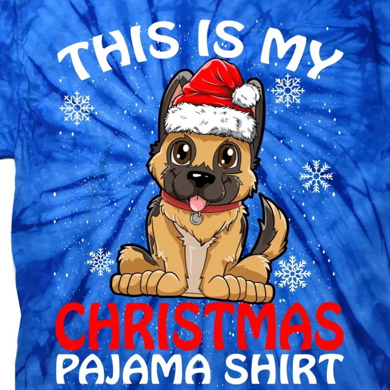 This Is My Christmas Pajama Cute Gift Ger Shepherd Dog Xmas Gift Tie-Dye T-Shirt