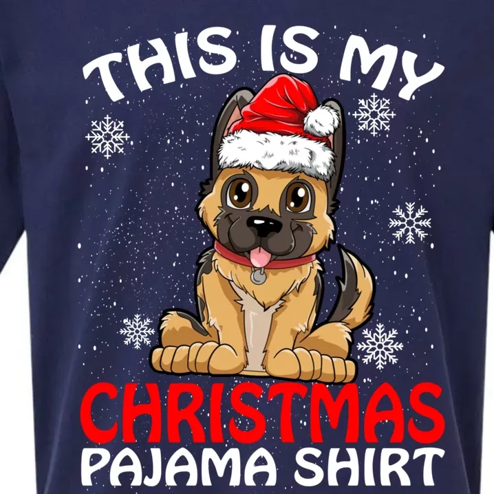 This Is My Christmas Pajama Cute Gift Ger Shepherd Dog Xmas Gift Sueded Cloud Jersey T-Shirt