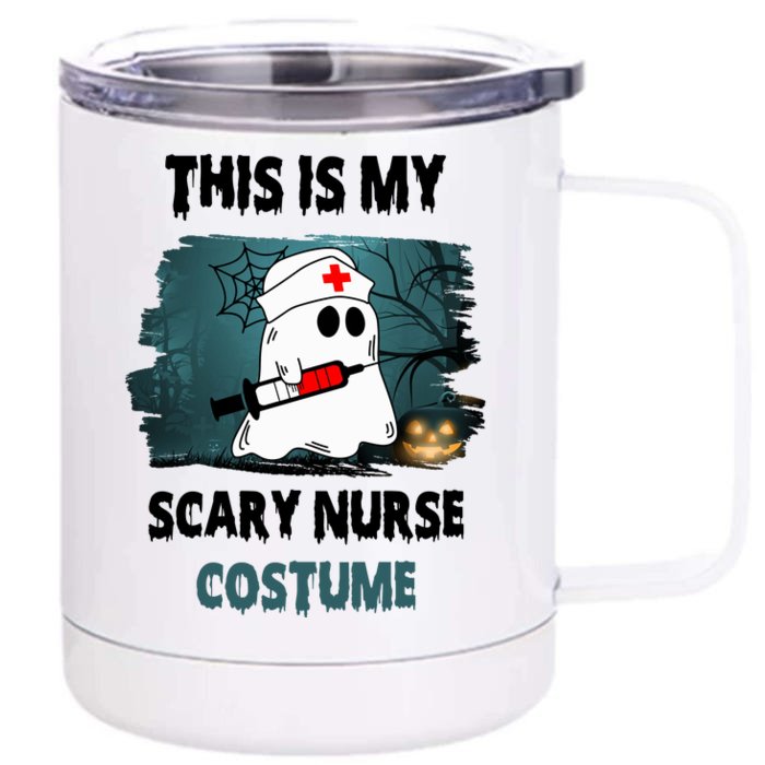 This Is My Scary Nurse Halloween Costume Front & Back 12oz Stainless Steel Tumbler Cup