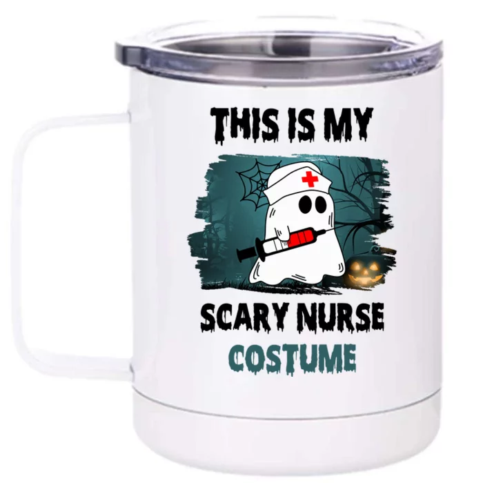 This Is My Scary Nurse Halloween Costume Front & Back 12oz Stainless Steel Tumbler Cup