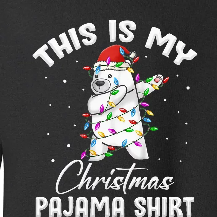 This is My Christmas Pajama Polar Bear Funny Toddler Sweatshirt