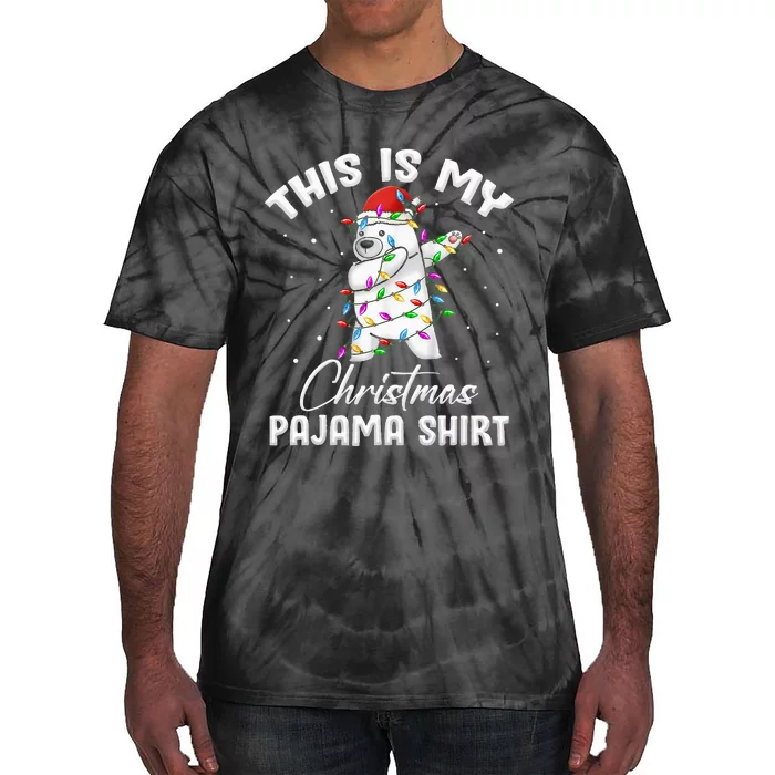 This is My Christmas Pajama Polar Bear Funny Tie-Dye T-Shirt