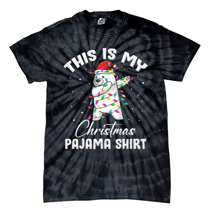 This is My Christmas Pajama Polar Bear Funny Tie-Dye T-Shirt