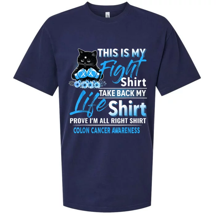 This Is My Fight Colon Cancer Awareness Month Sueded Cloud Jersey T-Shirt