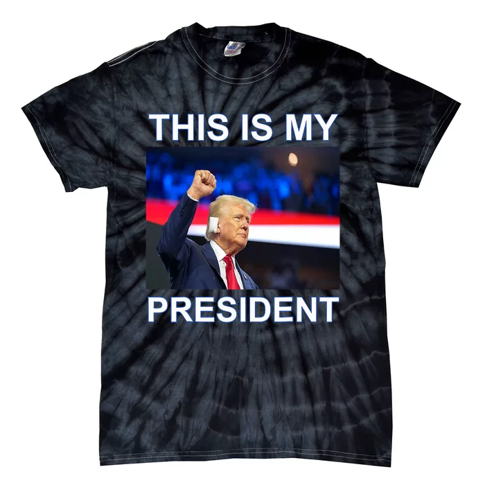 This Is My President 2024 Funny Political Quotes Tie-Dye T-Shirt