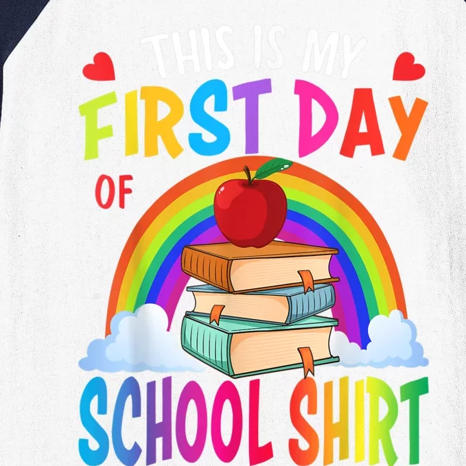 This Is My First Day Of School Back To School Baseball Sleeve Shirt