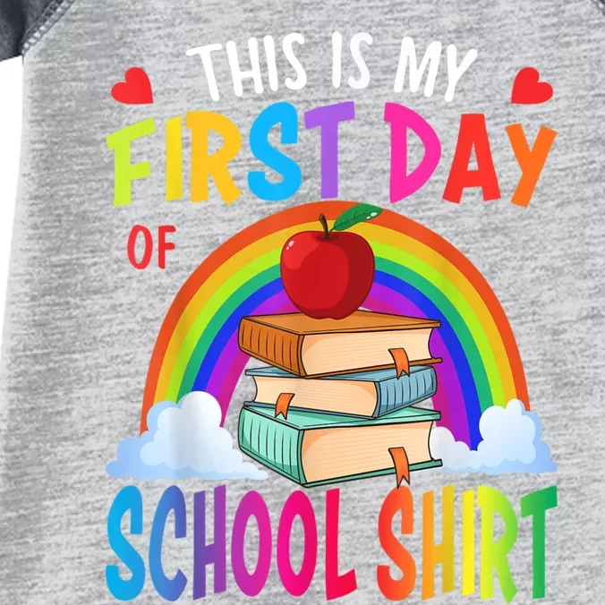 This Is My First Day Of School Back To School Infant Baby Jersey Bodysuit