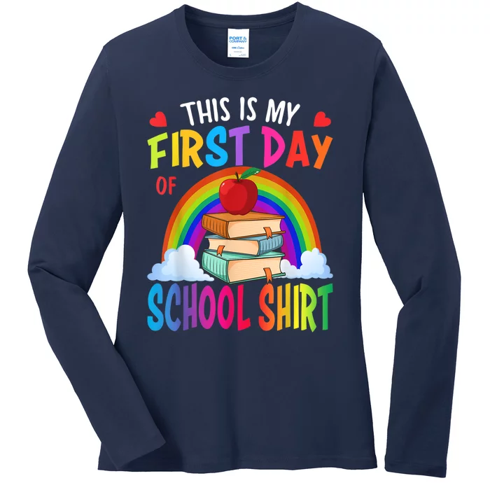 This Is My First Day Of School Back To School Ladies Long Sleeve Shirt