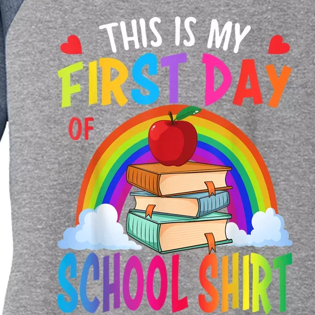 This Is My First Day Of School Back To School Women's Tri-Blend 3/4-Sleeve Raglan Shirt