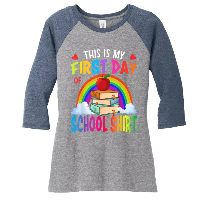 This Is My First Day Of School Back To School Women's Tri-Blend 3/4-Sleeve Raglan Shirt