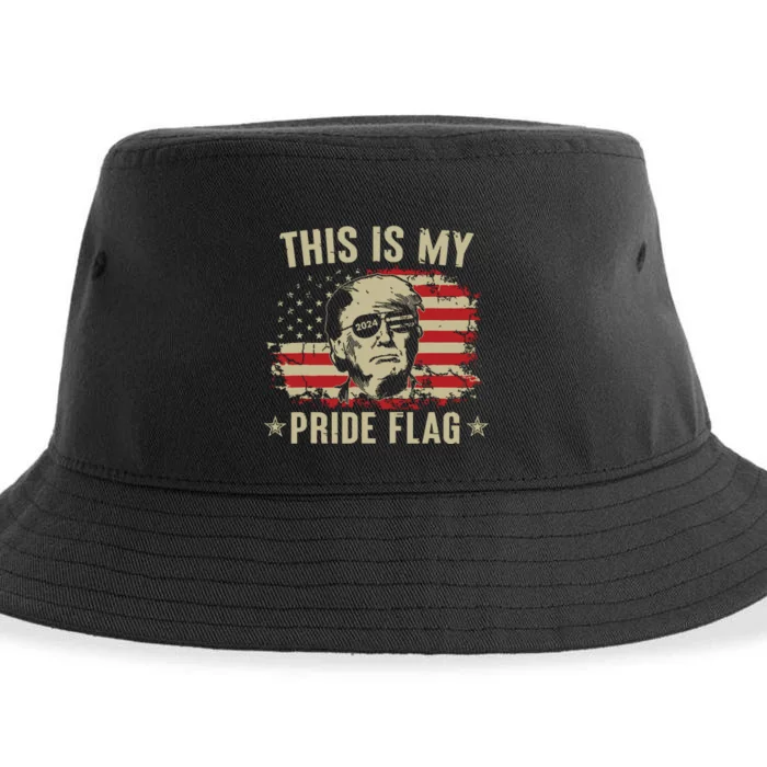 This Is My Pride Flag Usa American 4th Of July Patriotic Sustainable Bucket Hat