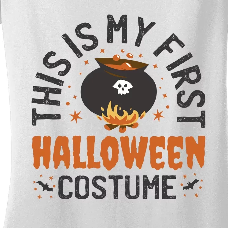 This Is My First Halloween Costume Cute Women's V-Neck T-Shirt