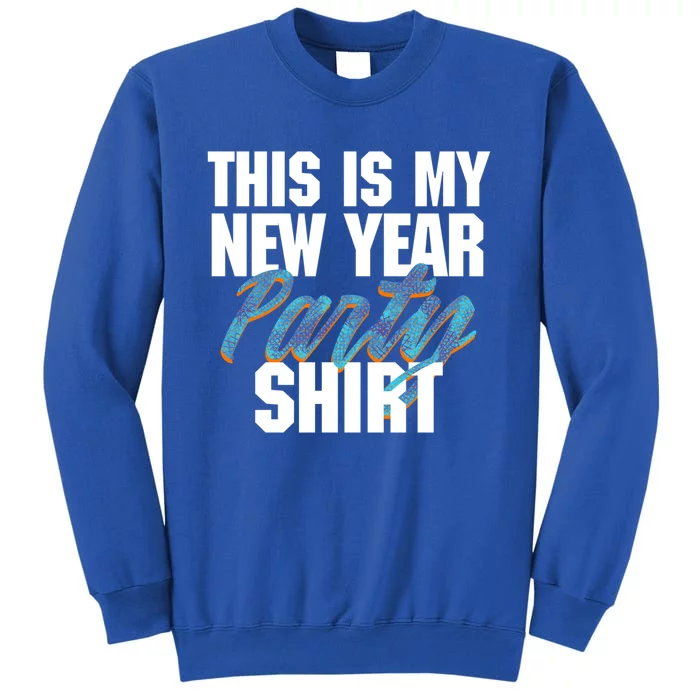 This Is My New Year Party Gift Pattern Gradient Gift Tall Sweatshirt