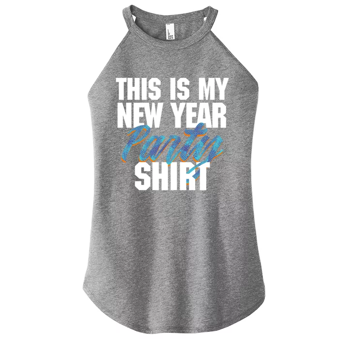 This Is My New Year Party Gift Pattern Gradient Gift Women’s Perfect Tri Rocker Tank