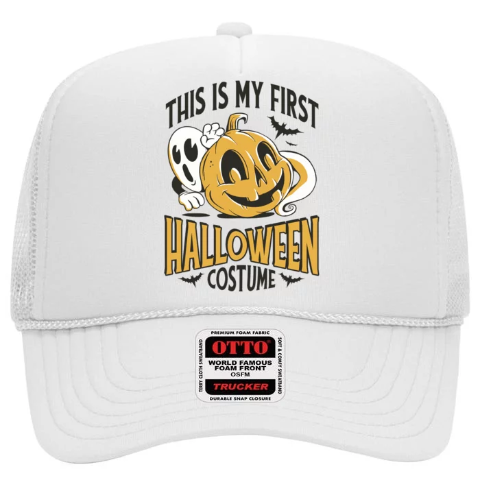 This Is My First Halloween Costume Cute High Crown Mesh Trucker Hat